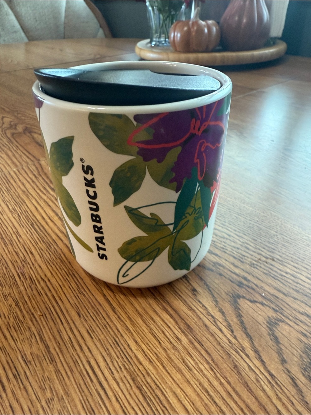 ✨ NWT ✨ Starbucks 2023 Spring Floral Ceramic Travel Mug Tumbler 8 oz